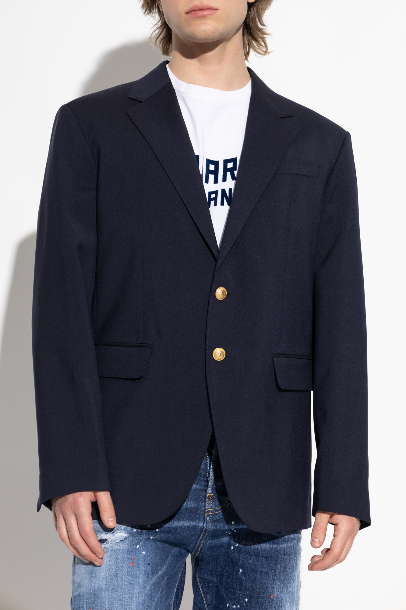 ジャケット Dsquared Navy Blue Wool Blazer Navy blue Wool blazer Dsquared2 - Vitkac AS
